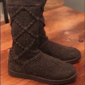UGG Argyle Knit Sweater Boots Women’s Size 10